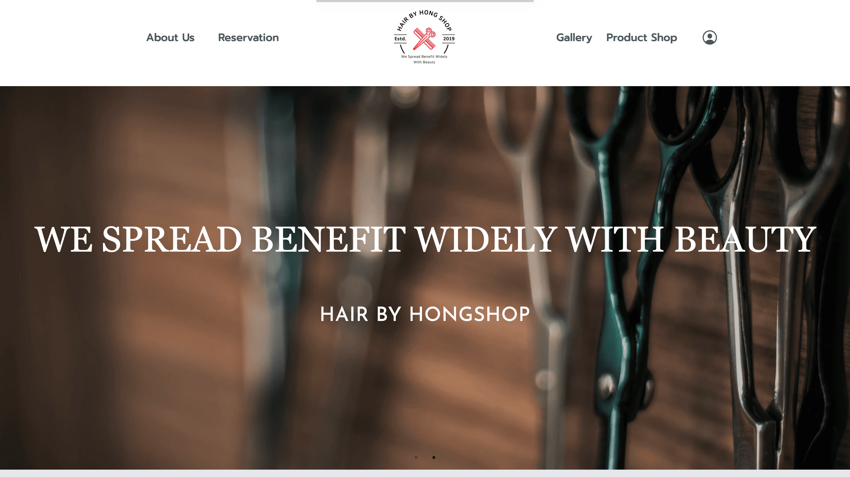 Hair shop Website project image